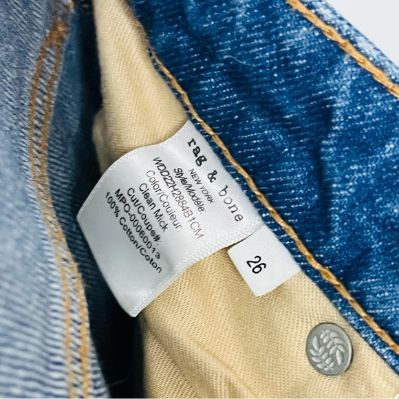 rag & bone Alex straight leg jeans size 26 clean mick colorway  Blue Jeans - Picture 6 of 8